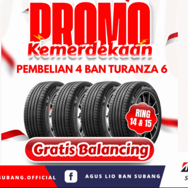 Promo pembelian ban Bridgestone Turanza 6, Gratis Balancing – Agus Lio Ban Subang Promo pembelian ban Bridgestone Turanza 6, Gratis Balancing – Agus Lio Ban Subang