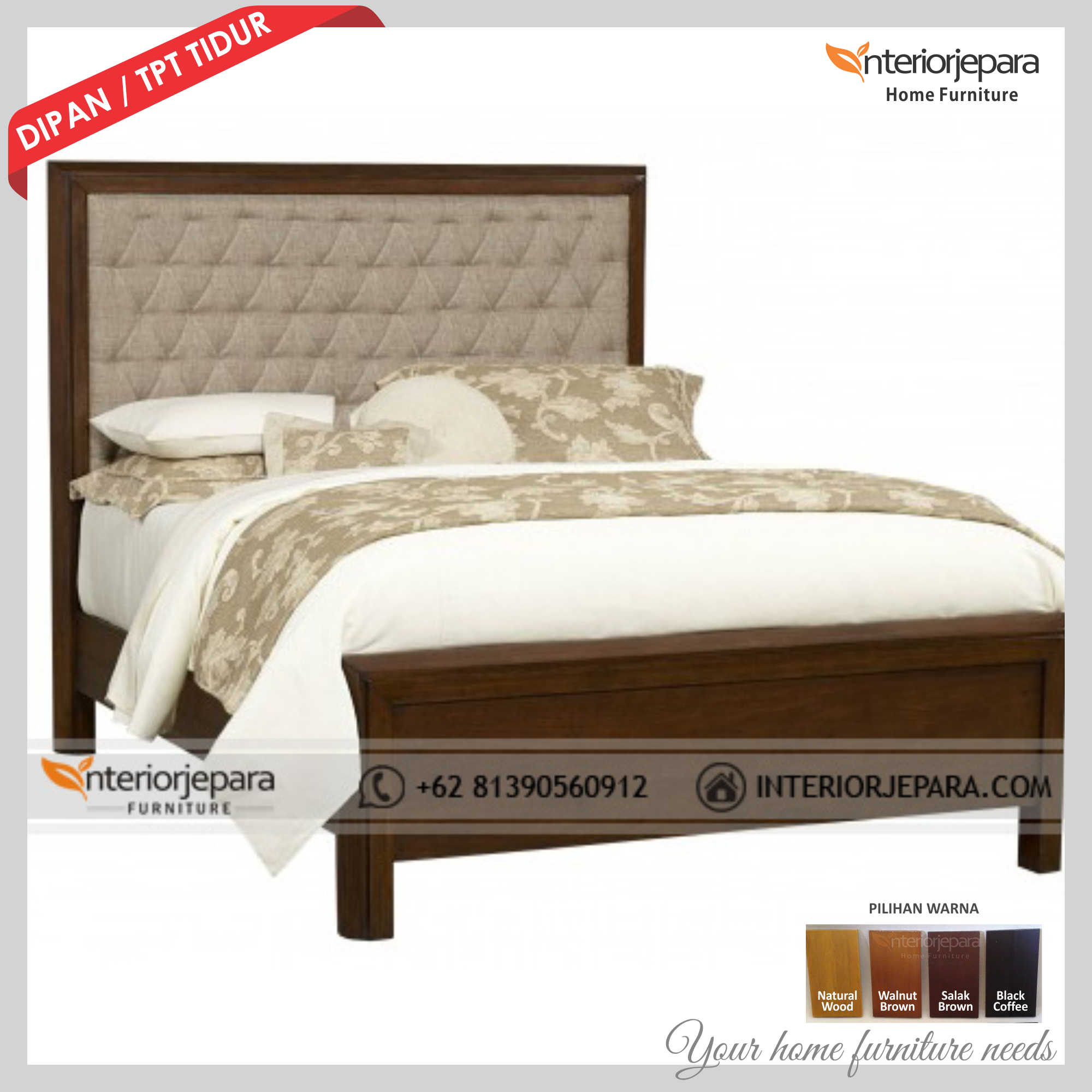 Dipan Arya 160×200 Minimalis Kayu Jati