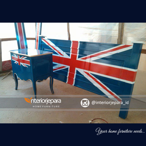 Tempat Tidur Motif British Flag – A – IJE 139