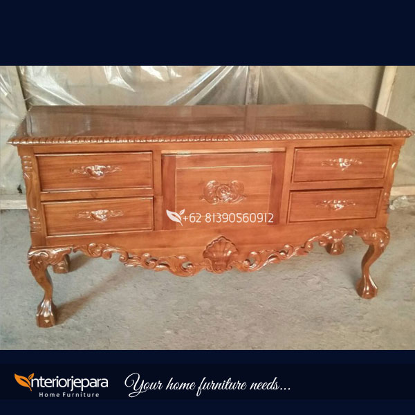 Console Jati Braja Jepara Natural Klasik