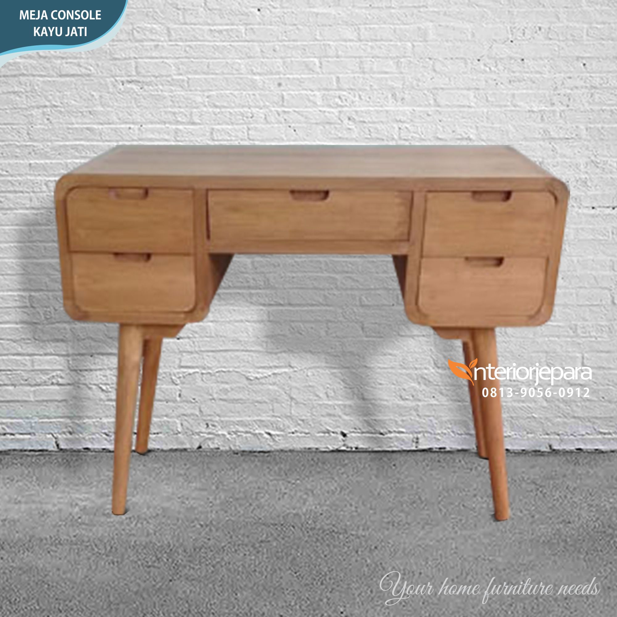 Meja Console Kayu Jati Retro Cowboy