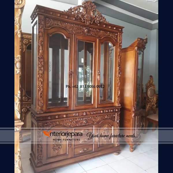Almari Hias Jati Belgium 3 Pintu – H – IJE 093
