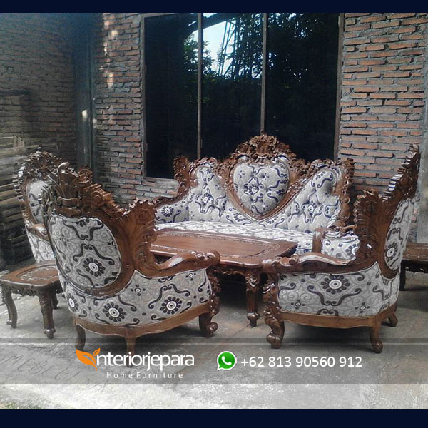 Kursi Tamu Jati Jepara Ukiran Bintang 5 - E - IJE 002