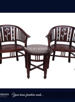 G---IJE-009-Kursi-Teras-Kayu-Jati-Motif-Bunga-Tulip