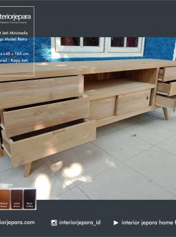 J---IJE-117-Bufet Minimalis Avega Model Retro Kayu Jati