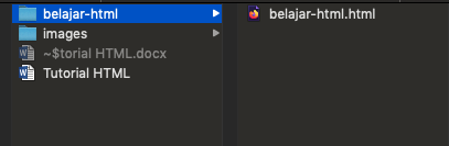 File yang Maya Simpan menggunakan nama belajar-html.html