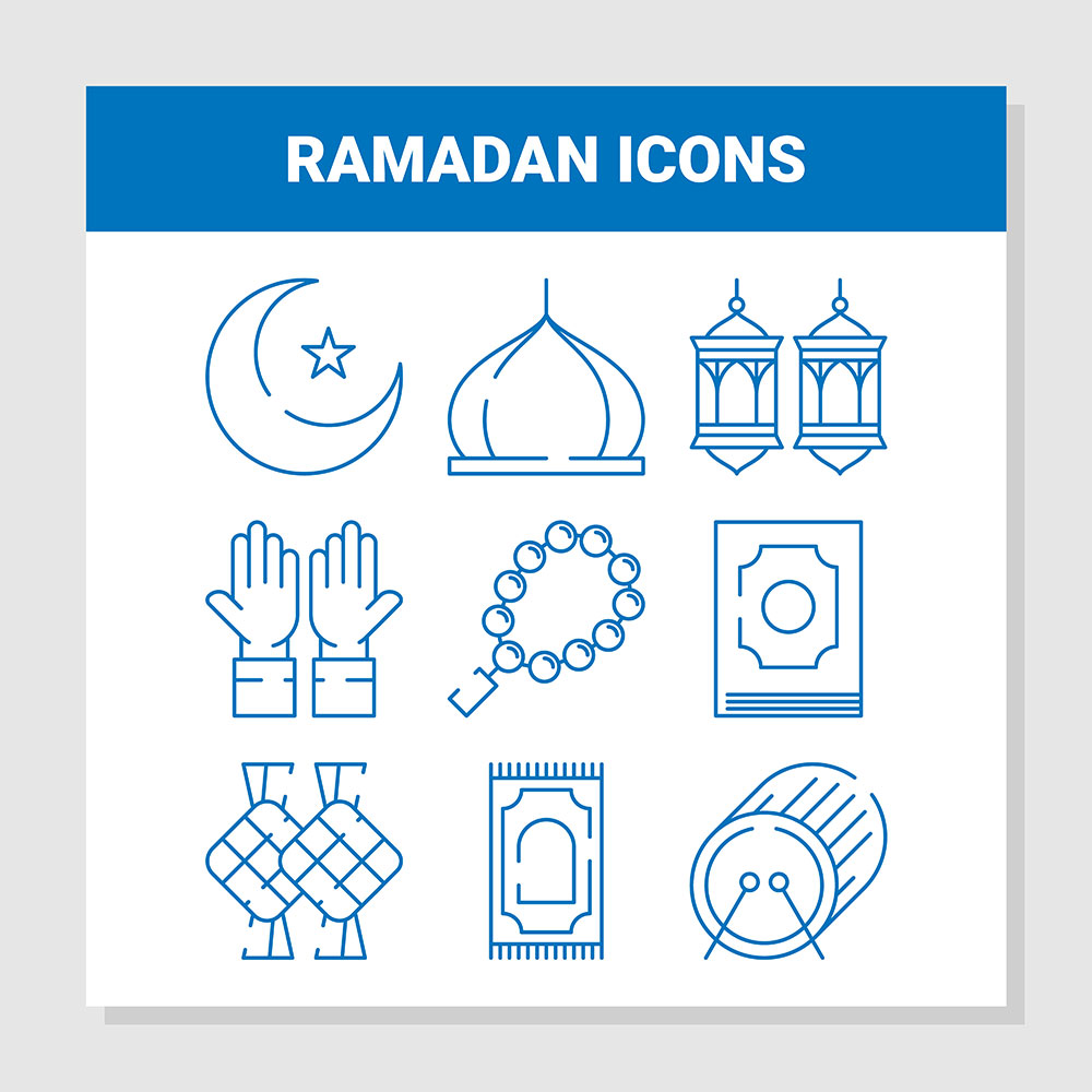Ramadan Icons Set