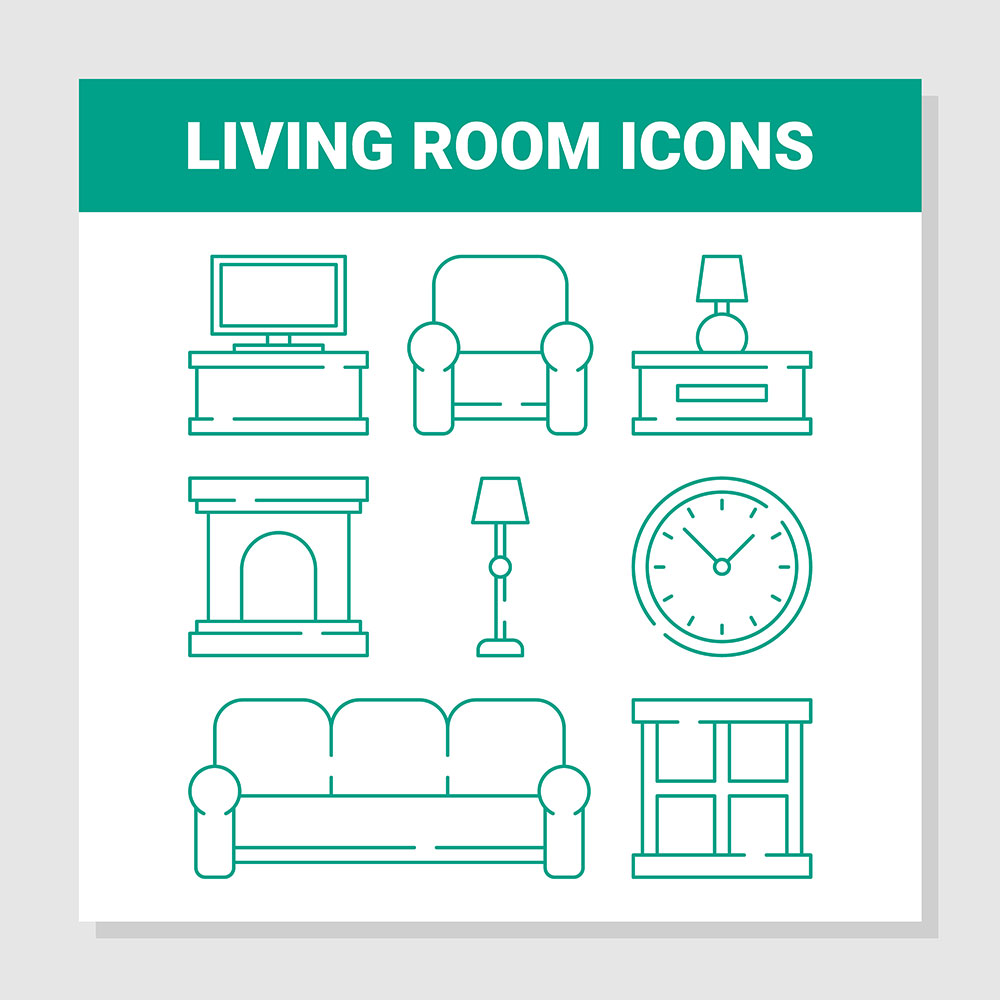 Living Room Icons Set