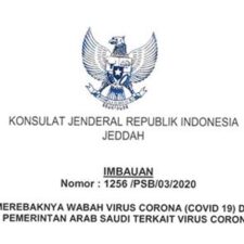 Imbauan KJRI Jeddah Menyikpai Merebaknya Virus Corona di Arab Saudi