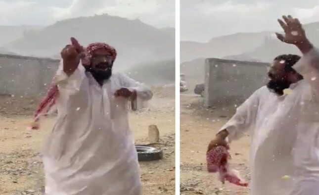 Video: Hujan Turun Membuat Gembira Warga Saudi Setelah Kemarau Sekian Lama
