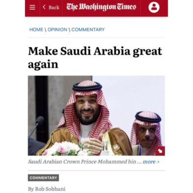 “Make Saudi Arabia Great Again”