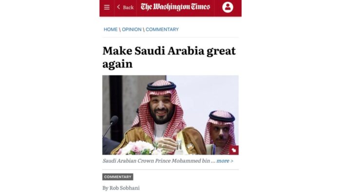 “Make Saudi Arabia Great Again”